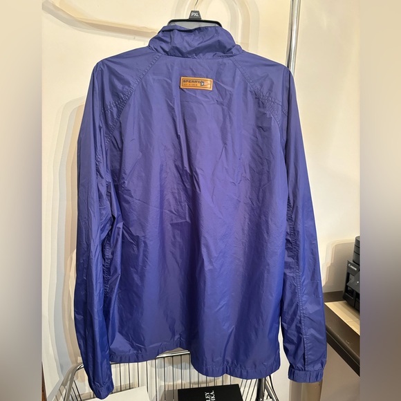 Sperry Navy Top-Sider Nylon Mesh Lined Windbreaker Zip Front Jacket Size Large - Picture 6 of 11